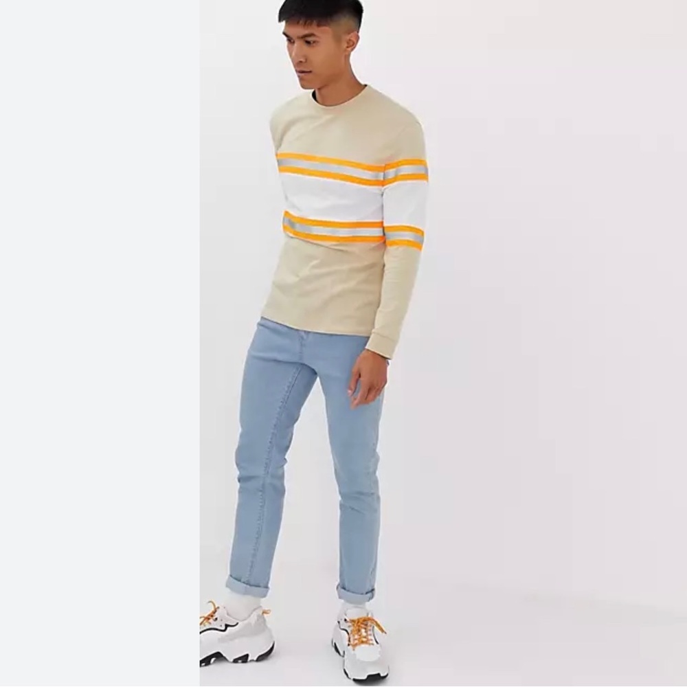 ASOS reflective tape relaxed tee